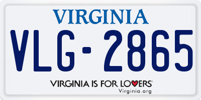 VA license plate VLG2865