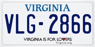 VA license plate VLG2866