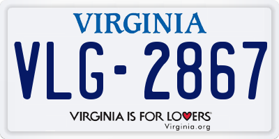 VA license plate VLG2867
