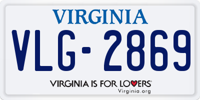 VA license plate VLG2869