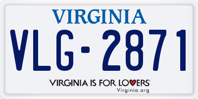 VA license plate VLG2871