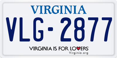 VA license plate VLG2877