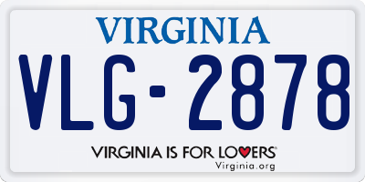 VA license plate VLG2878