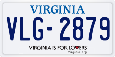 VA license plate VLG2879
