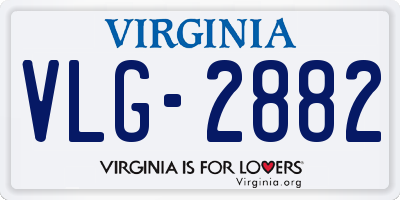 VA license plate VLG2882