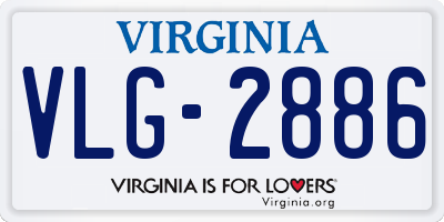VA license plate VLG2886