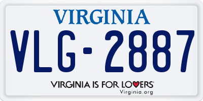 VA license plate VLG2887