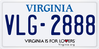 VA license plate VLG2888