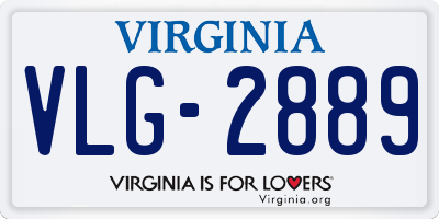 VA license plate VLG2889