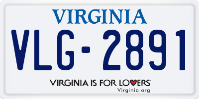 VA license plate VLG2891