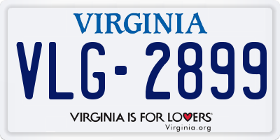 VA license plate VLG2899