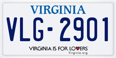 VA license plate VLG2901