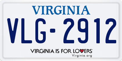 VA license plate VLG2912