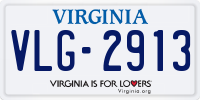 VA license plate VLG2913