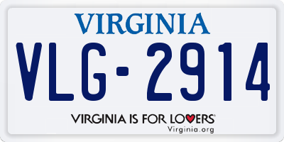 VA license plate VLG2914