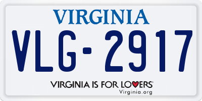 VA license plate VLG2917