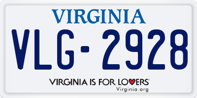 VA license plate VLG2928