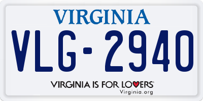 VA license plate VLG2940