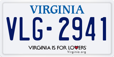 VA license plate VLG2941