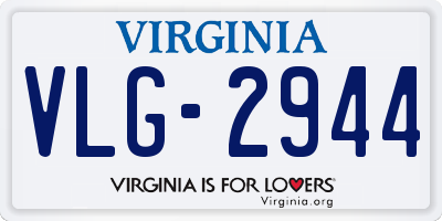 VA license plate VLG2944
