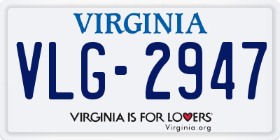 VA license plate VLG2947