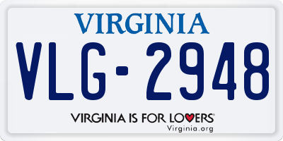 VA license plate VLG2948
