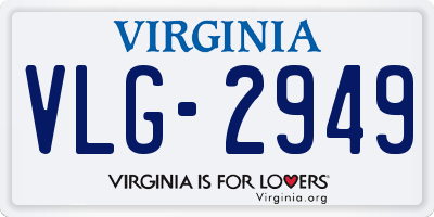 VA license plate VLG2949