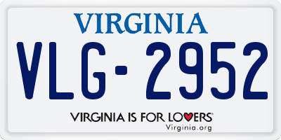 VA license plate VLG2952