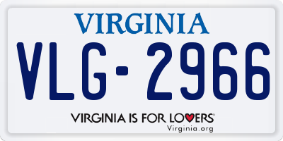 VA license plate VLG2966