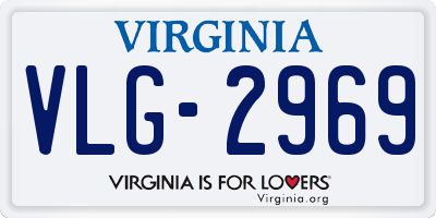 VA license plate VLG2969