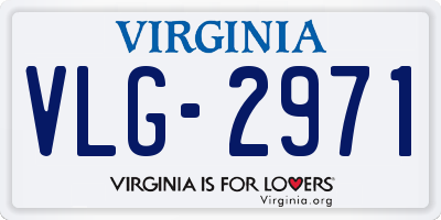 VA license plate VLG2971