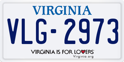 VA license plate VLG2973
