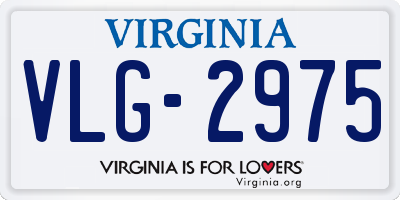 VA license plate VLG2975