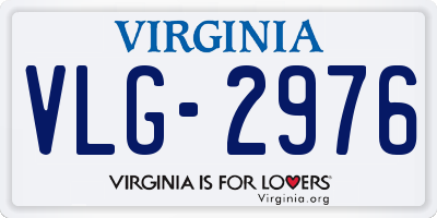 VA license plate VLG2976
