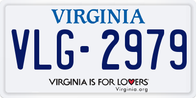 VA license plate VLG2979