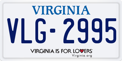 VA license plate VLG2995