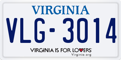 VA license plate VLG3014