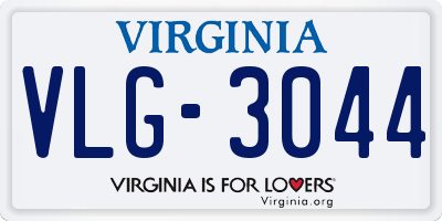 VA license plate VLG3044