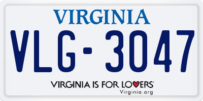 VA license plate VLG3047