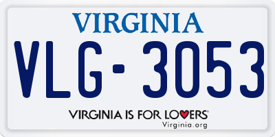 VA license plate VLG3053