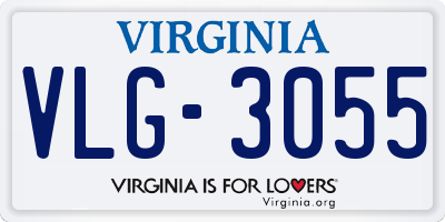 VA license plate VLG3055