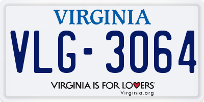 VA license plate VLG3064