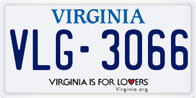 VA license plate VLG3066