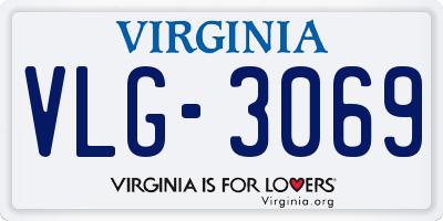VA license plate VLG3069