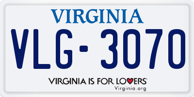 VA license plate VLG3070