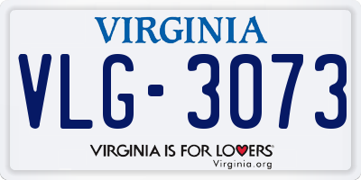VA license plate VLG3073