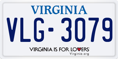 VA license plate VLG3079