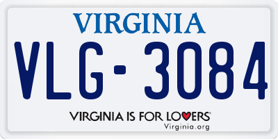 VA license plate VLG3084