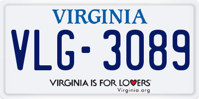 VA license plate VLG3089