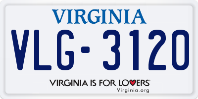VA license plate VLG3120
